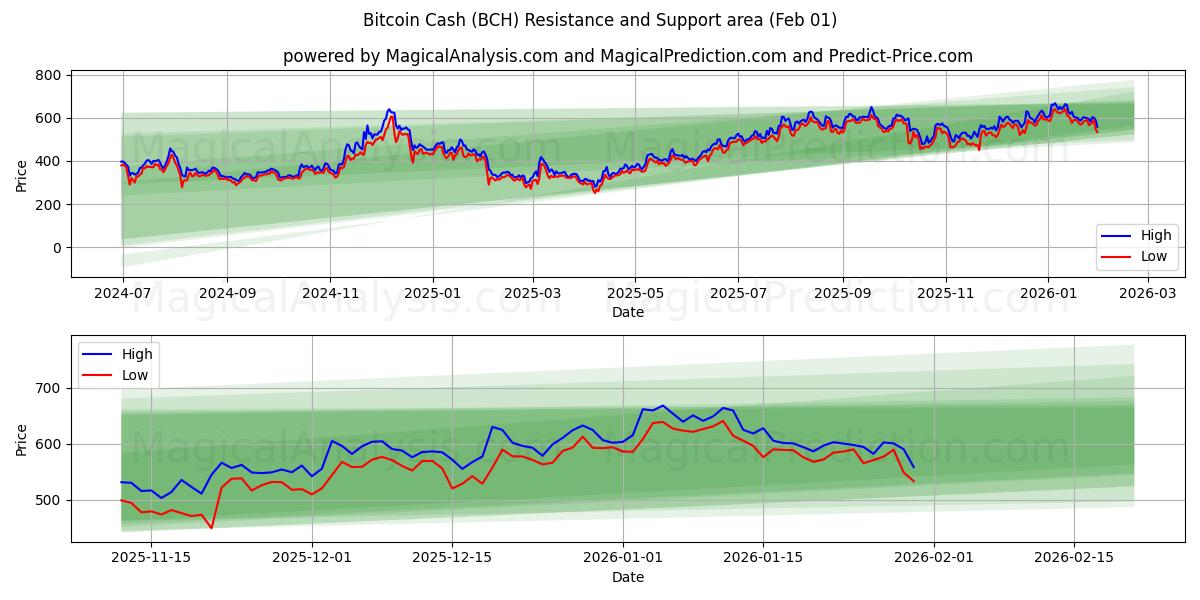  बिटकॉइन कैश (BCH) Support and Resistance area (31 Jan) 