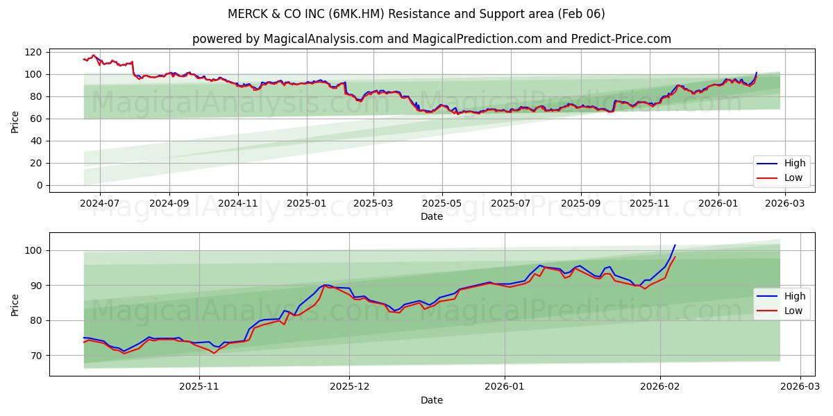  MERCK & CO INC (6MK.HM) Support and Resistance area (05 Feb) 