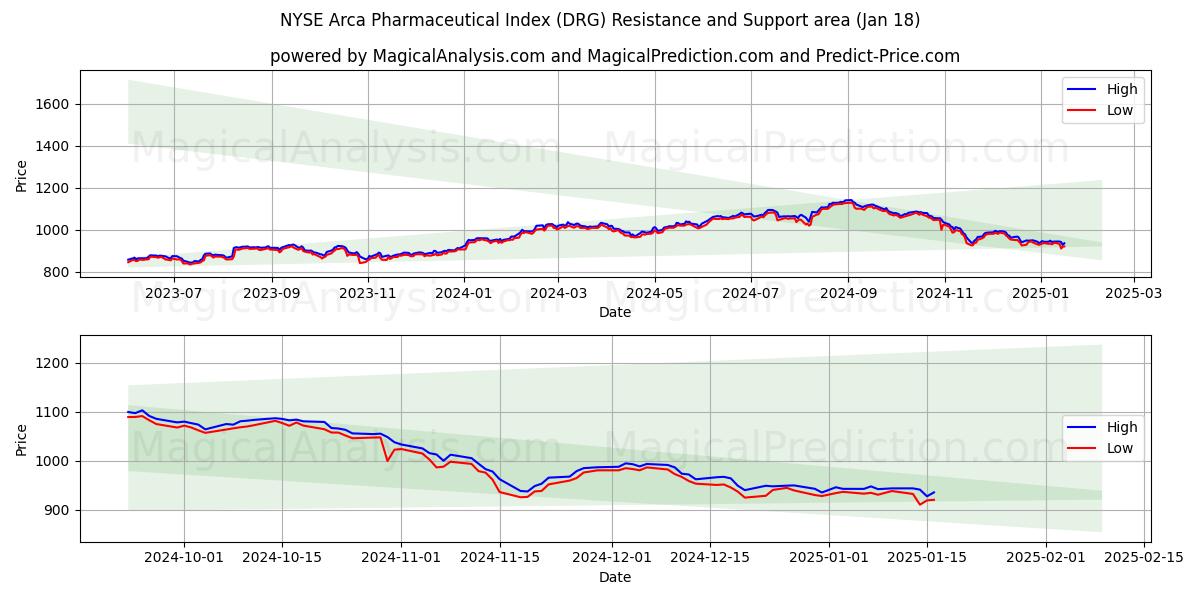 NYSE Arca Pharmaceutical Index (DRG) Support and Resistance area (17 Jan)