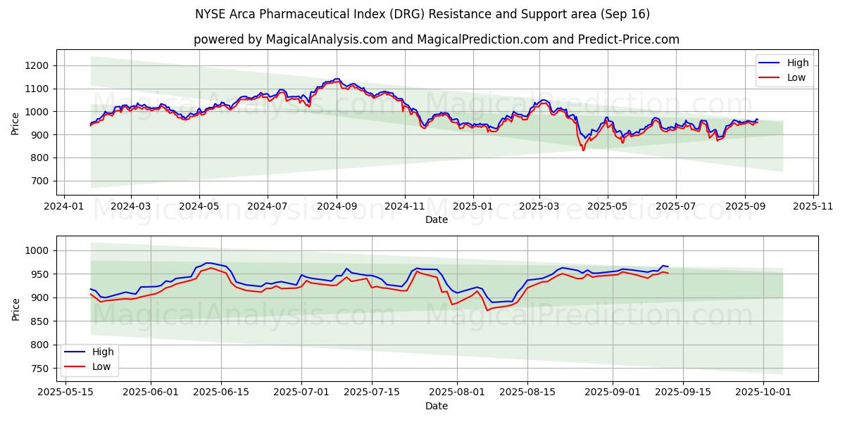 NYSE Arca Pharmaceutical Index (DRG) Support and Resistance area (12 Sep)