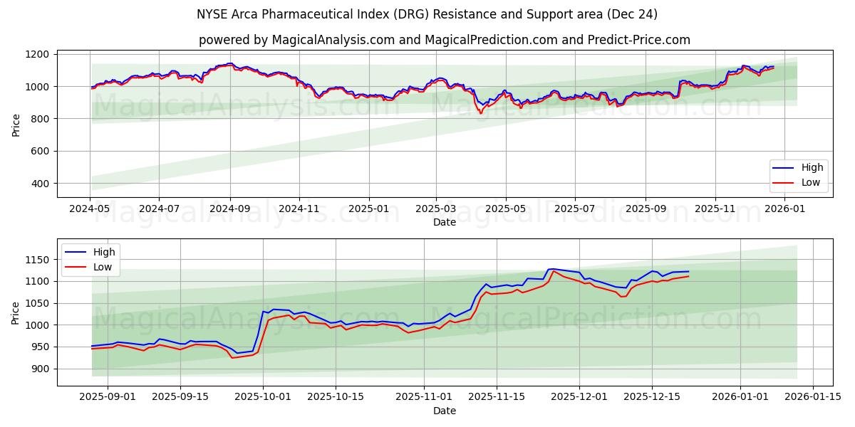  NYSE Arca Pharmaceutical Index (DRG) Support and Resistance area (23 Dec) 