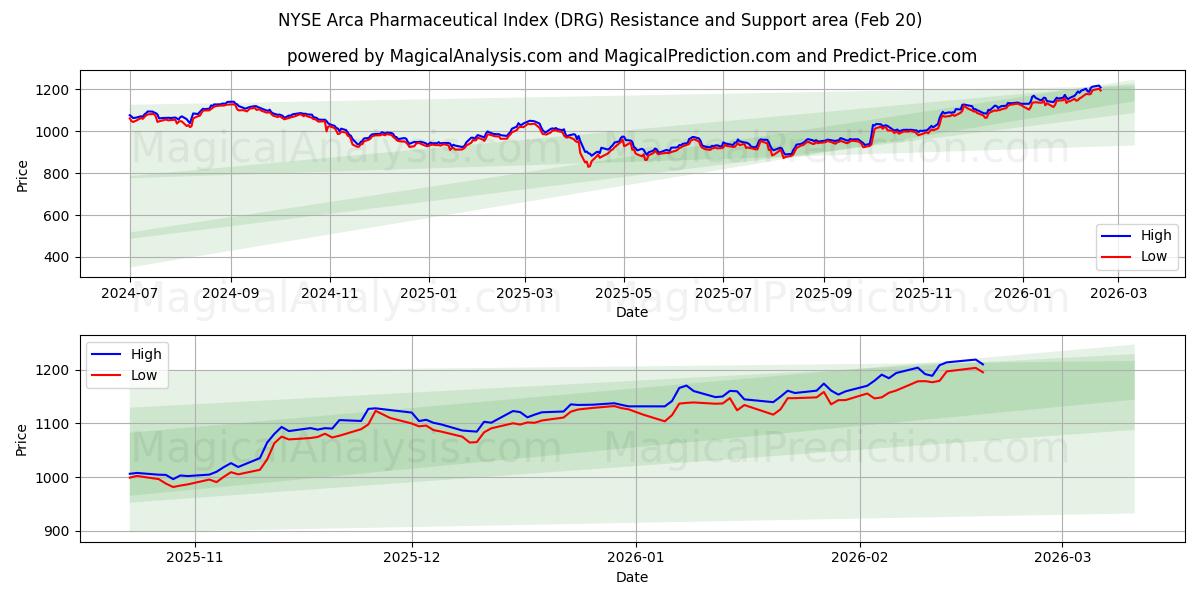  NYSE Arca İlaç Endeksi (DRG) Support and Resistance area (19 Feb) 