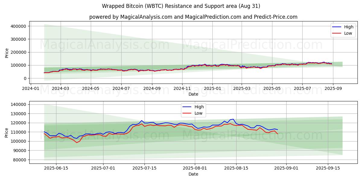  بیت کوین پیچیده شده (WBTC) Support and Resistance area (30 Aug) 
