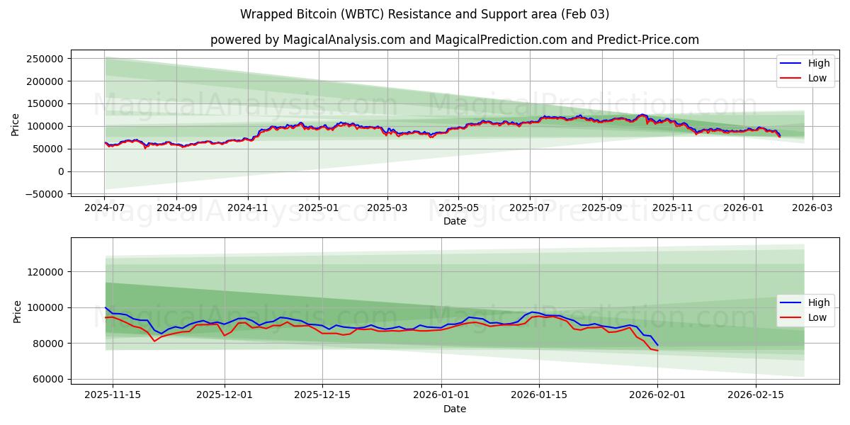  Sarılmış Bitcoin (WBTC) Support and Resistance area (02 Feb) 