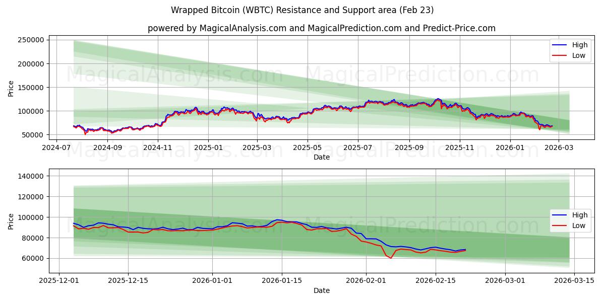  Bitcoin enveloppé (WBTC) Support and Resistance area (22 Feb) 